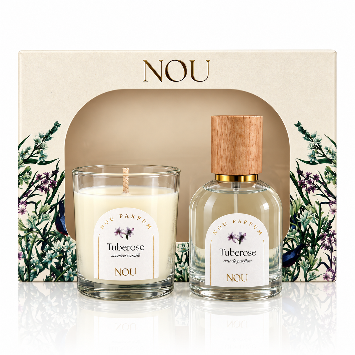 Zestaw NOU Flowers Tuberose EDP + ŚWIECA